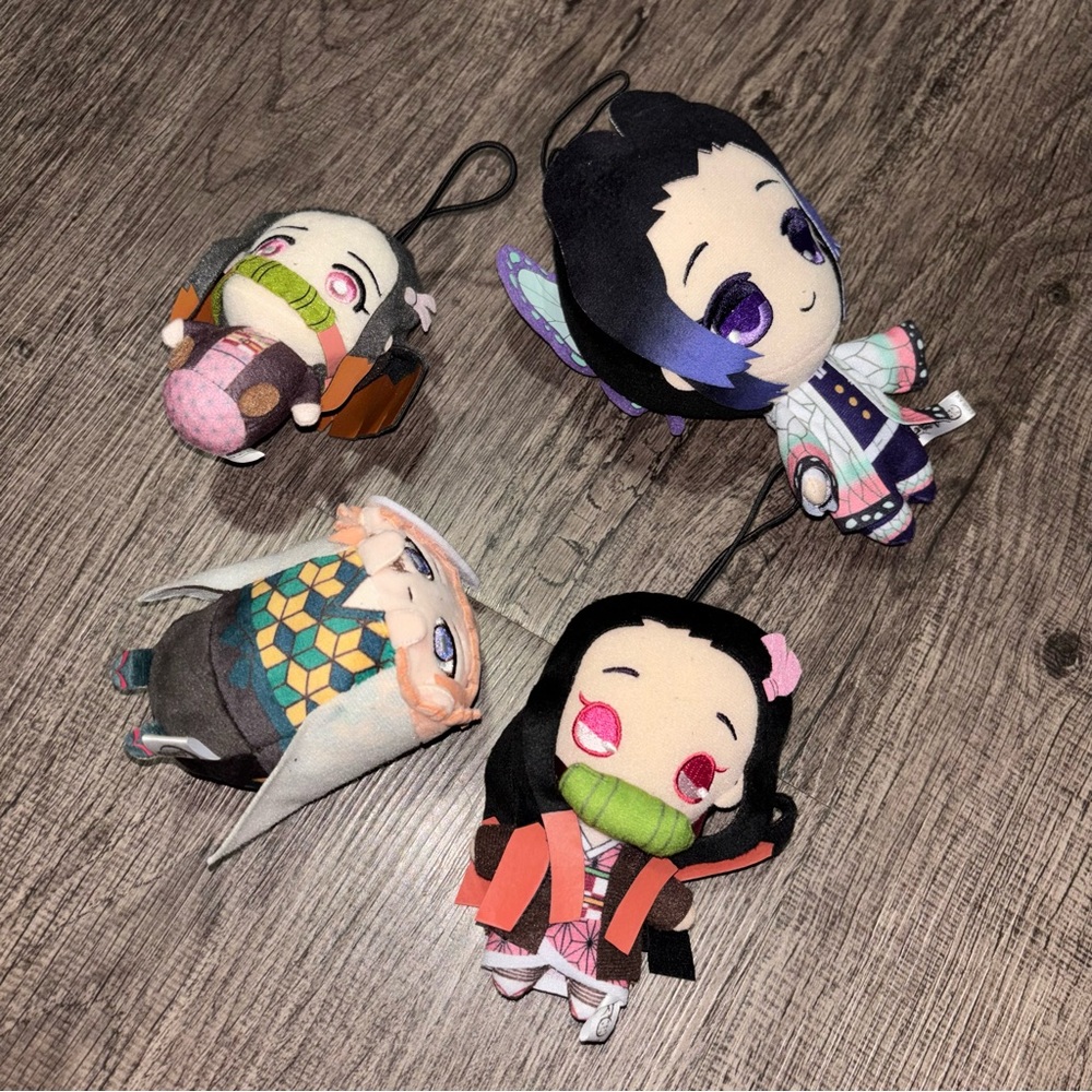 Demon Slayer Plush Keychains Set